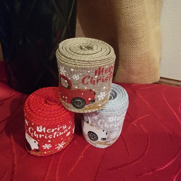 Christmas Red, Silver and Gold Ribbon - Picture 7 of 11